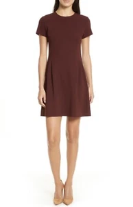 Theory Dress 6 Admiral Crepe Burgundy Lined Sheath Career Cocktails - Picture 1 of 8