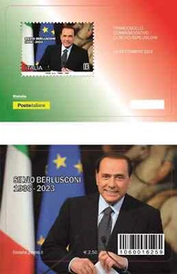 PHILATELISTISCHE KARTE BERLUSCONI 2024 MIT BRIEFMARKE Auflage 1500 Stück - SEHR SELTEN - Bild 1 von 1