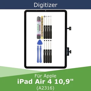 Digitizer für Apple iPad Air 4 (2316) 10,9" Touchscreen Glas Display Scheibe - Afbeelding 1 van 11