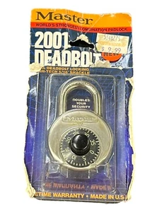 Vintage Master Lock World's Strongest Combination Padlock No.2001-D USA NOS PH - Picture 1 of 5