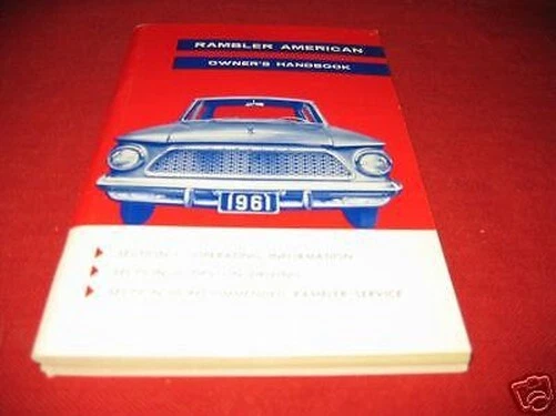 1961 AMC Rambler Americano Propietarios Manual NOS Originales - Imagen 1 de 1