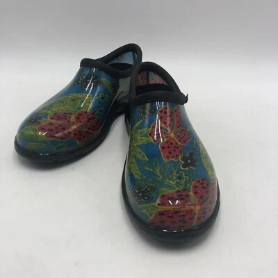 Woman's Floral Sloggers SlipOns Rain Gardening Shoes Size 6 New No Tag - Image 1 of 4