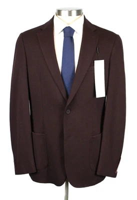 Calvin Klein Member Sport Coat 42 L Mens Burgundy Stretch Two Button X Slim Fit - Image 1 of 4
