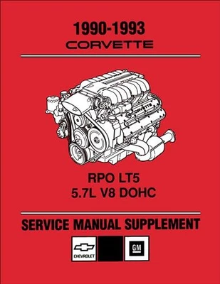 Corvette ZR1 LT5 Motore Negozio Manuale 1990 1991 1992 1993 Chevy ZR-1 5.7 - Immagine 1 di 4