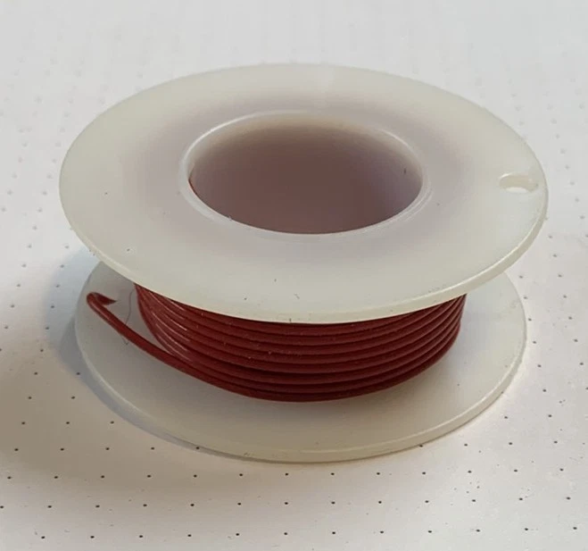 22 Gage Teflon Coated Stranded Wire, 20 ft, Red, per MIL-W-16878/4 - Image 1 of 1