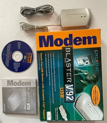 CREATIVE MODEM BLASTER V.92 USB SERIAL 756296056718 Complete with box - Image 1 of 4