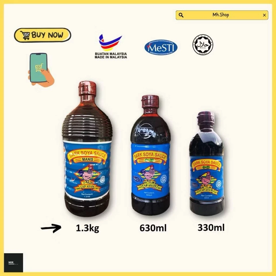 1.3kg Kicap Sabah | Kicap Cap Ayam Sabah | Dark Soy Sauce  - Image 1 of 1