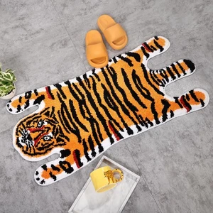 Tiger Bath Mat for Bathroom, Cute Orange Yellow Tiger Cartoon Non Slip Animal... - Foto 1 di 9