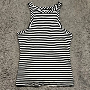 Anthropologie Maeve Sleeveless Top Tank Women's Large Blue White Striped Stretch - Picture 1 of 10