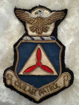 Parche de lingotes de la Patrulla Aérea Civil - Insignia de vestido bordada a mano posterior a la Segunda Guerra Mundial  Foto 1 de 2