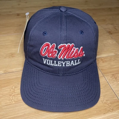 The Game Ole Miss Rebels Volleyball Navy Strapback Dad Cap Hat Unisex NCAA Nice - Image 1 of 4