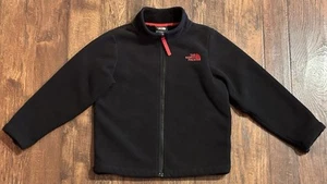The North Face Jacket Boys Youth XS / 6 Black Sherpa Lined Full Zip - Picture 1 of 6