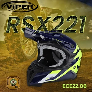 MOTOCROSS Crash HELMET Off Road Racing Enduro ATV ACU ECE 22.06 Approved RSX221 - Picture 1 of 6