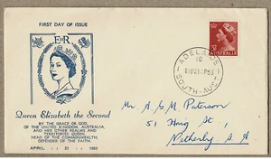 Australia Haslem 3½d QEII Blue Portrait FDC Cover - Picture 1 of 2