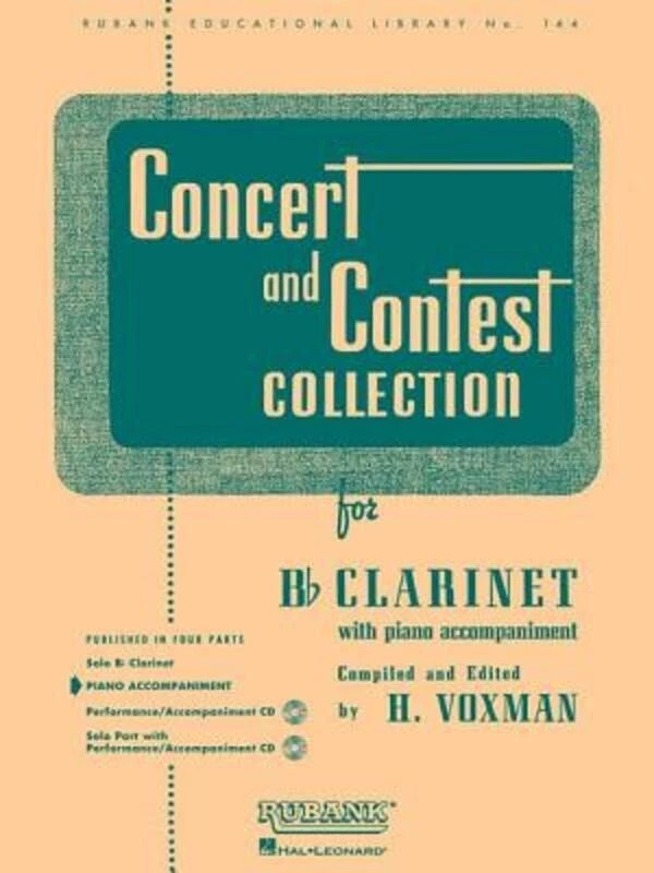 Concert and Contest Collection for Clarinet/Piano, by H. Voxman, NYSSMA 3 - Image 1 of 1