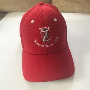 Adidas TaylorMade International Club Red Fitted Golf Hat Cap Size: Large - Picture 1 of 8