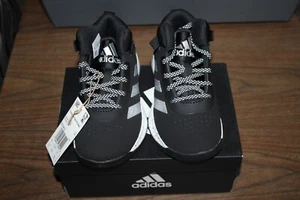 NIB ADIDAS CROSS EM UP 5 SHOES FZ1473 SIZE TODDLER 12 K WIDE BLACK/WHITE - Picture 1 of 5