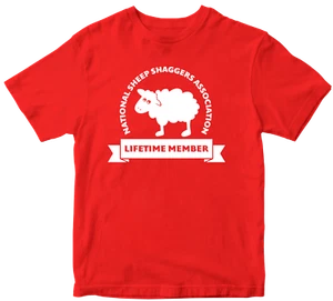 NATIONAL SHEEP SHAGGERS ASSOCIATION T-SHIRT FARMER FARM RUDE FUNNY JOKE  GIFTS - Picture 1 of 14