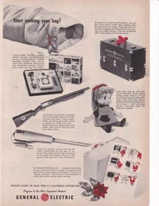 1963 GE Electronics Tube Caddies Print-Ad & Dick Tracy Cap & Water Shotgun - Picture 1 of 1