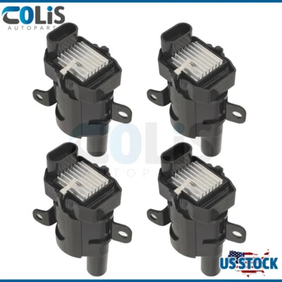 4 bobinas de encendido redondas para Chevrolet Silverado 1500 4,8 L 2500 5,3 L 6,0 L 1999-2004 Foto 1 de 4