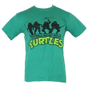 Teenage Mutant Ninja Turtles Mens T-Shirt - TMNT Smiling Group Silhoueete Image - Picture 1 of 1