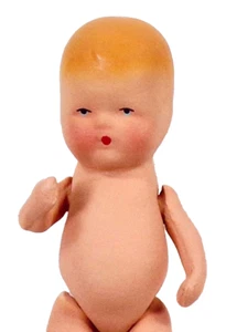 Nancy Ann Storybook Doll Bisque Baby K & H USA 4in Kerr & Hinz in OB 1940s - Picture 1 of 8