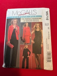 McCall's 5716, Size 16-22, Misses' Lined Jacket, Dress, Pants, Flower, Uncut - Picture 1 of 2
