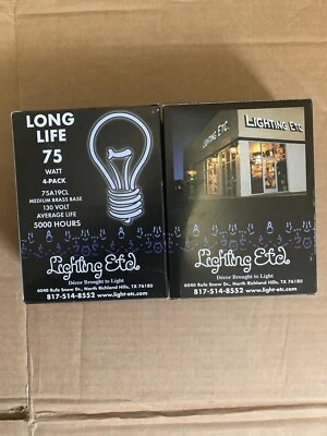 LIGHTNING  ETC. Long Life 5,000 hr 75A19CL, 75W, 130V 2(Pack of 4)New - Image 1 of 4