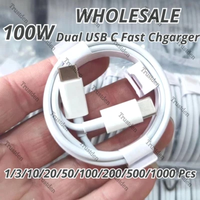 适用于 iPhone 15 16 Pro Macbook Pro 100W USB C C 型 C 快速充电器 电缆 批量 — 第 1/4 张图片