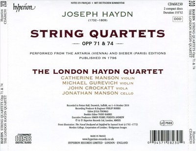 LONDON HAYDN QUARTET - HAYDN: STRING QUARTETS...