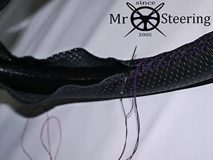 Para Vauxhall Velox 51+ Funda De Volante De Cuero Perforado Morado Doble Stt - Imagen 1 de 5