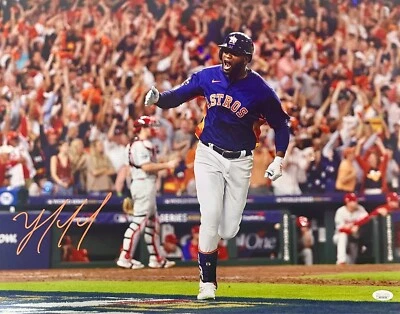 Yordan Alvarez Signed Autographed 16x20 Photo JSA Authentic 6 Houston Astros - Image 1 of 2