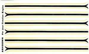 Traction Engine Wheel yellow/black/yellow 1/2" x 9" long (unit = Set 12) - Picture 1 of 1