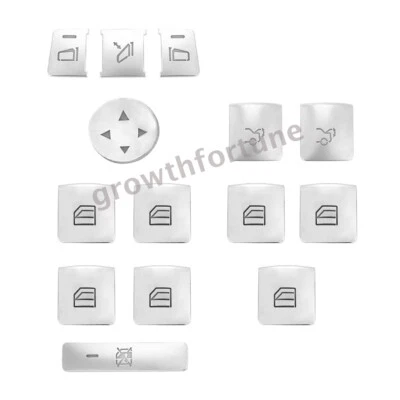 Juego de 14 botones de interruptor de ventana cubierta para Mercedes Benz W212 W204 W176 W246 W166 Foto 1 de 4