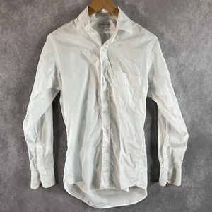 Vintage Burberry of London Mens Dress Shirt Classic White Made In USA 14.5 - 33 - Picture 1 of 8