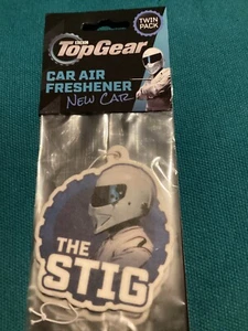 BNIP New BBC Top Gear The Stig Car Air Freshener - 2 Pack - New Car Fragrance - Picture 1 of 4