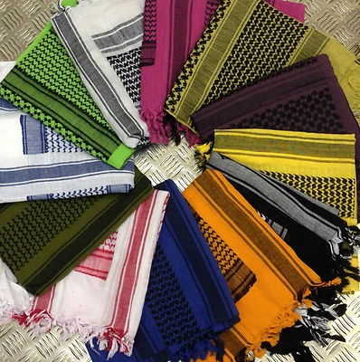 100% Algodón Shemagh / Bufanda Árabe / Pashmina / Envoltura / Sarong. Todos los colores - NUEVO - Imagen 1 de 2