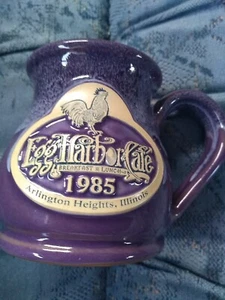 Lavender EGG HARBOR CAFE 1985 Hinsdale IL Deneen Pottery Mug Hand Thrown USA . - Picture 1 of 1