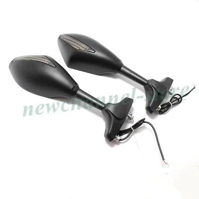 Espejos retrovisores laterales negros para Kawasaki Ninja 500 ZX6R 636 ZX6RR ZX750 ZX7R Foto 1 de 4