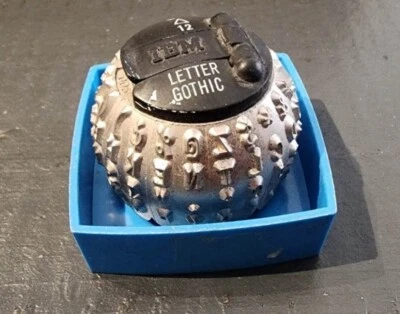 IBM Selectric Typewriter Letter Gothic 12 Typeface Font Ball. - Image 1 of 2