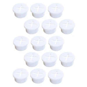 15 Pcs Dust Plug Desk Cord Grommet Cable Tabletop Wire Management - Picture 1 of 12