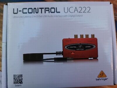 Behringer UCA222 U-Control Ultra-Low Latency 2 In/2 Out USB Audio Interface
