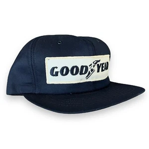 VTG swingster navy snapback blue Goodyear hat embroidered mesh adjustable cap - Picture 1 of 4