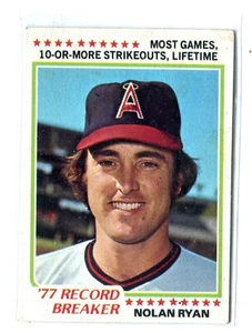 1978 Topps Nolan Ryan Record Breaker #6 HOF ANGELS (See Scans For Condition) - Picture 1 of 2