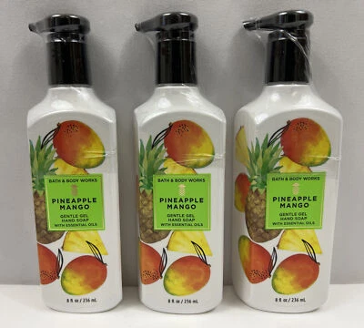 Lot of 3 Bath Body Works Pineapple Mango Gentle Gel Hand Soap New Sealed Retired - Image 1 of 2