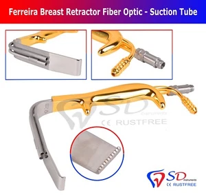 Plástico Cirugía Ferreira Pecho Aumento Retractor Fibra Óptica Con Succión - Picture 1 of 8