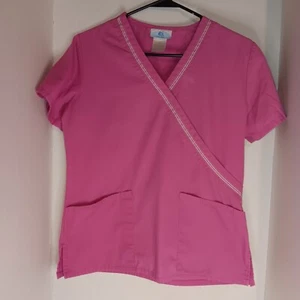 SB Scrubs Women's V Neck Scrub Top With Pockets Pink XS - Picture 1 of 6