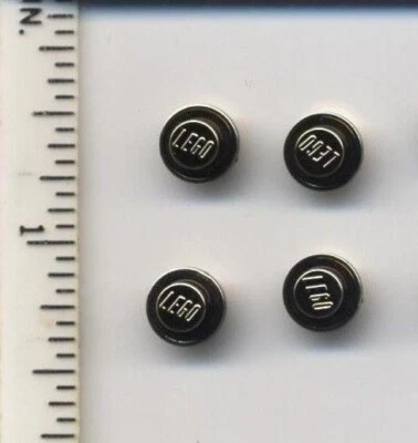 LEGO x 4 Chrome Antique Brass Plate, Round 1 x 1 4768 durmstrang Harry Potter - Image 1 of 2