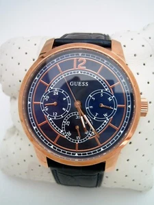 RELOJ GUESS PARA HOMBRE SKYLINE W1306G1 ORO ACERO INOXIDABLE CUERO CUARZO GENUINO - Imagen 1 de 9
