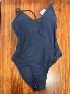 Hurley Swim Suit One Piece Swimwear Blue Navy Medium Women NEW with tags - Picture 1 of 4